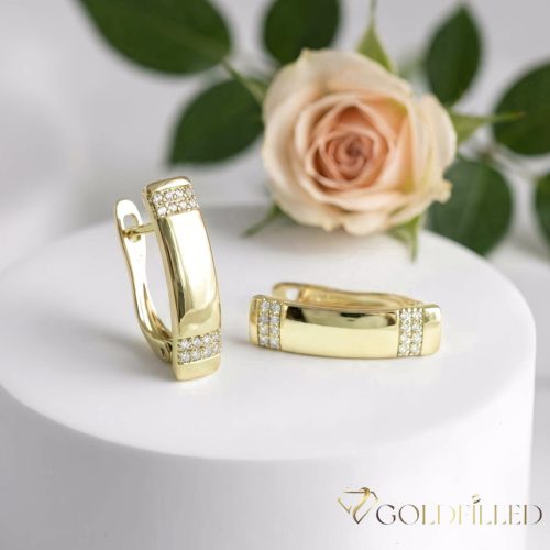 GOLDFILLED Υποαλλεργικό Σκουλαρίκια 19mm 14K χρώμα