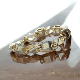   GOLDFILLED Υποαλλεργικό Βραχιόλι 24cm /11mm πολύχρωμο χρώμα