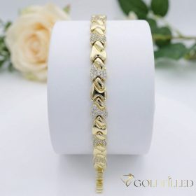   GOLDFILLED Υποαλλεργικό Βραχιόλι 17cm/8mm 14K χρώματος