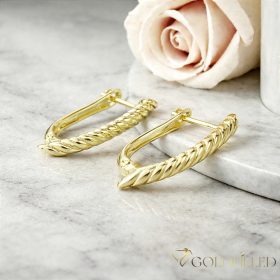   GOLDFILLED Υποαλλεργικό Σκουλαρίκια 25 mm 14K χρώμα