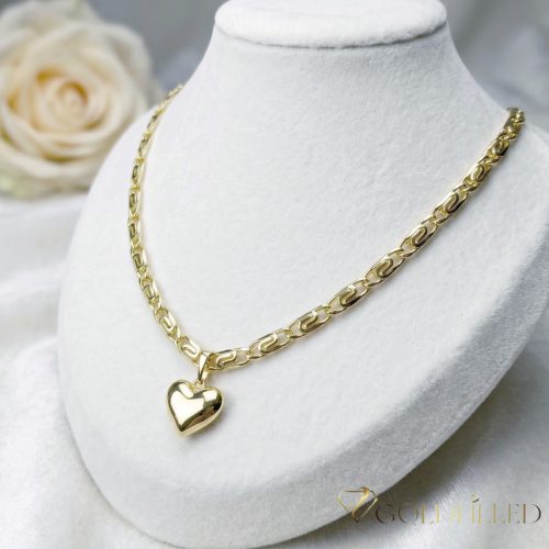 GOLDFILLED Υποαλλεργικό Κολιέ 50cm/5,2mm +Μενταγιόν 14K χρώμα