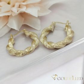   GOLDFILLED Υποαλλεργικό Κρίκος Σκουλαρίκια 30mm 14K χρώμα