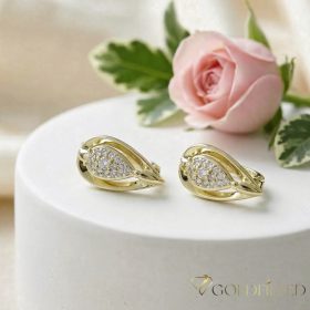   GOLDFILLED Υποαλλεργικό Σκουλαρίκια 17 mm 14K χρώμα