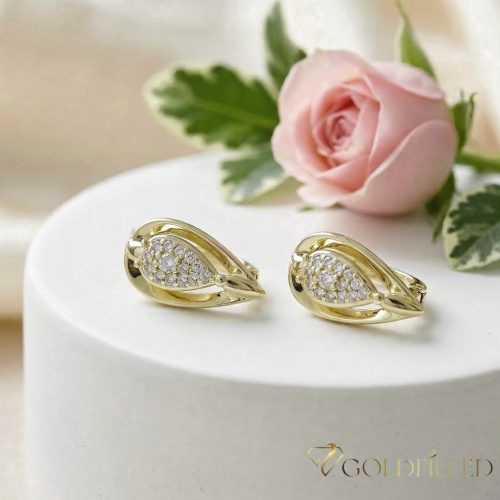 GOLDFILLED Υποαλλεργικό Σκουλαρίκια 17 mm 14K χρώμα