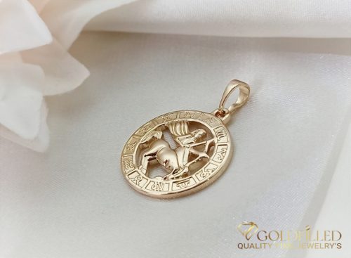 GOLDFILLED Υποαλλεργικό Μενταγιόν 28mm 18K χρώμα