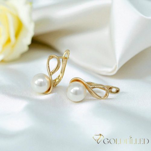 GOLDFILLED Υποαλλεργικό Σκουλαρίκια 17mm 18K χρώμα