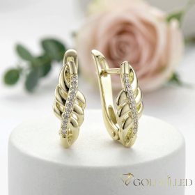  GOLDFILLED Υποαλλεργικό Σκουλαρίκια 17 mm 14K χρώμα