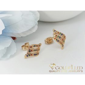   GOLDFILLED Υποαλλεργικό καρφωτά Σκουλαρίκια 8mm 18K χρώμα