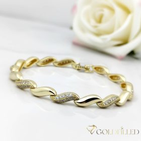   GOLDFILLED Υποαλλεργικό Βραχιόλι 17cm/5mm 14K χρώματος