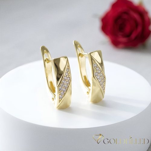 GOLDFILLED Υποαλλεργικό Σκουλαρίκια 17 mm 14K χρώμα