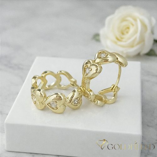 GOLDFILLED Υποαλλεργικό Σκουλαρίκια 22 mm 14K χρώμα