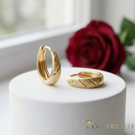   GOLDFILLED Υποαλλεργικό Σκουλαρίκια 14mm 18K χρώμα