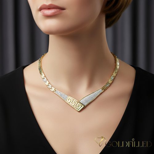 GOLDFILLED Υποαλλεργικό Περιδέραιο 45 cm/6-16 mm 14K πολύχρωμο χρώμα