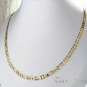   GOLDFILLED Υποαλλεργικό Figaro Κολιέ περισσότερα είδη σε μέγεθος 4 mm φαρδύ 14K χρώμα