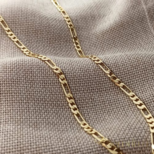 GOLDFILLED Υποαλλεργικό Figaro Κολιέ περισσότερα είδη σε μέγεθος 4 mm φαρδύ 14K χρώμα
