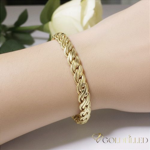 GOLDFILLED Υποαλλεργικό Βραχιόλι 17,5 cm/7mm 14K χρώματος