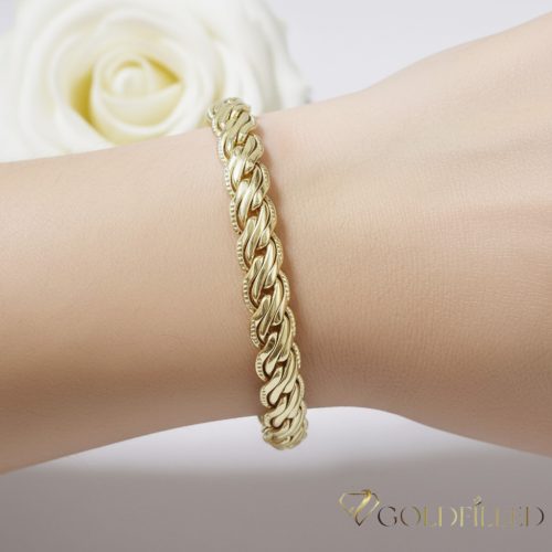 GOLDFILLED Υποαλλεργικό Βραχιόλι 17,5 cm/7mm 14K χρώματος