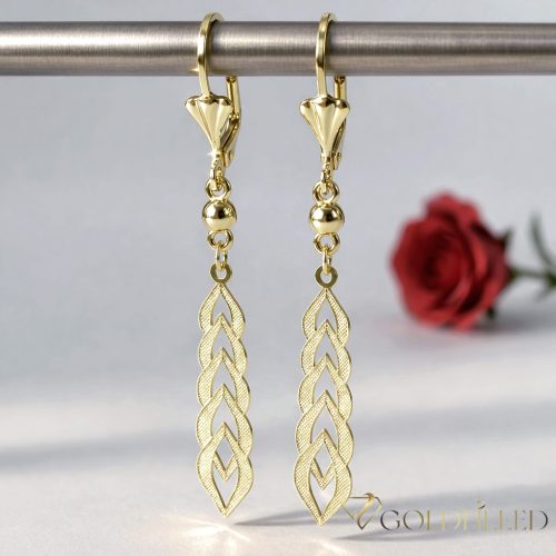 GOLDFILLED Υποαλλεργικό Σκουλαρίκια 60mm 14K χρώμα