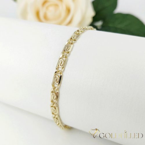 GOLDFILLED Υποαλλεργικό Βραχιόλι 17cm/5mm 14K χρώματος