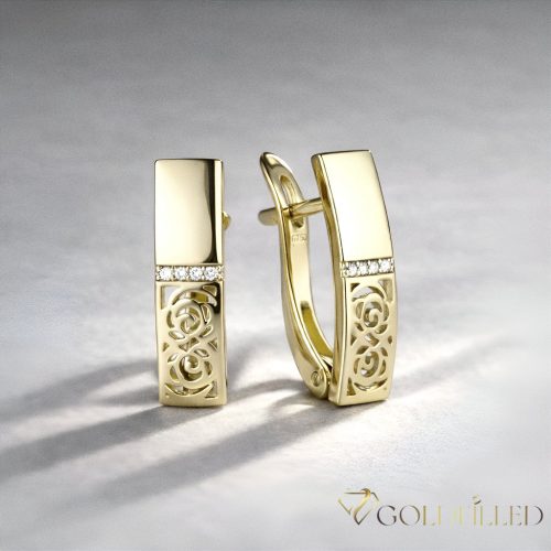GOLDFILLED Υποαλλεργικό Σκουλαρίκια 18mm 14K χρώμα