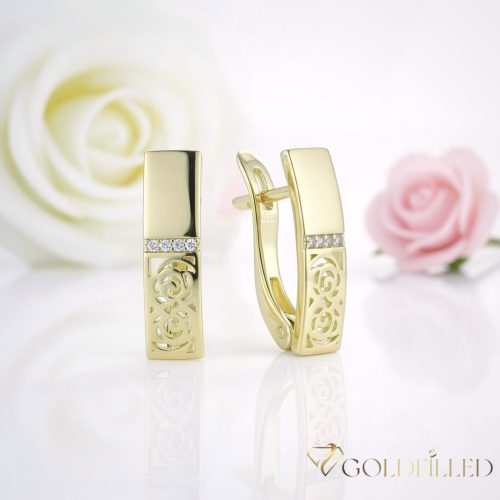 GOLDFILLED Υποαλλεργικό Σκουλαρίκια 18mm 14K χρώμα