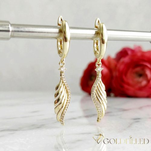 GOLDFILLED Υποαλλεργικό Σκουλαρίκια 46mm 14K χρώμα