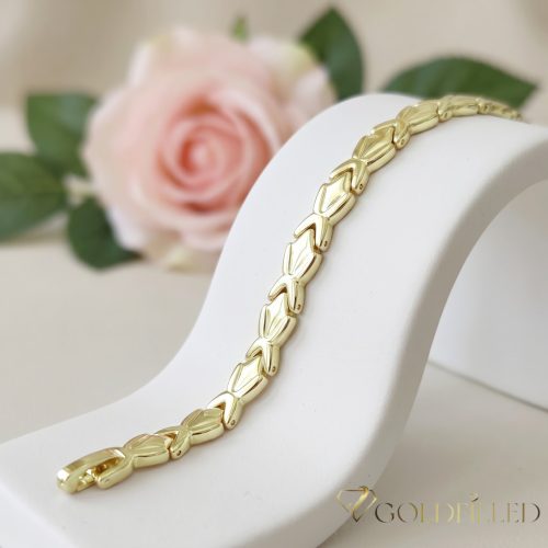 GOLDFILLED Υποαλλεργικό Βραχιόλι 19 cm/7mm 14K χρώματος