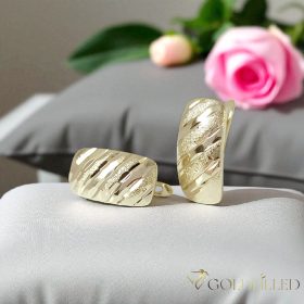   GOLDFILLED Υποαλλεργικό Σκουλαρίκια 22 mm 14K χρώμα