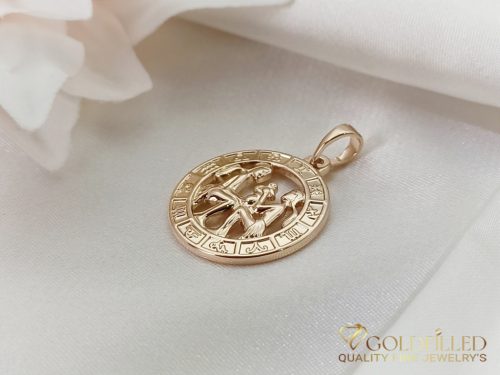 GOLDFILLED Υποαλλεργικό Μενταγιόν 28mm 18K χρώμα