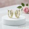 GOLDFILLED Υποαλλεργικό Σκουλαρίκια 16mm 14K χρώμα