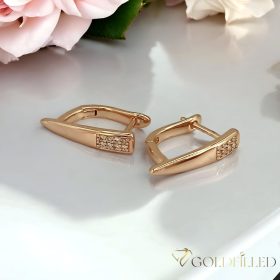   GOLDFILLED Υποαλλεργικό Σκουλαρίκια 17mm 18K χρώμα