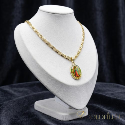 GOLDFILLED Υποαλλεργικό Κολιέ 50cm/5,2mm +Μενταγιόν 14K χρώμα