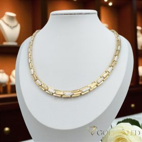   GOLDFILLED Υποαλλεργικό Περιδέραιο 50cm/ 7 mm πολύχρωμο 18K χρώμα