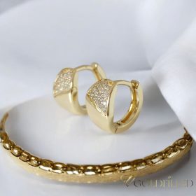   GOLDFILLED Υποαλλεργικό Σκουλαρίκια 14mm 14K χρώμα