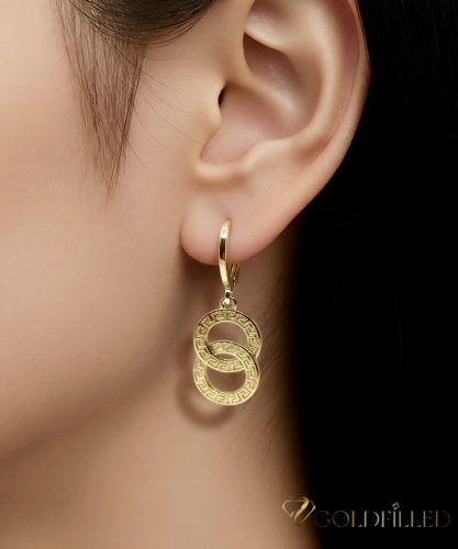 GOLDFILLED Υποαλλεργικό Σκουλαρίκια 33mm 14K χρώμα