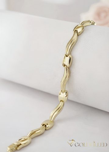 GOLDFILLED Υποαλλεργικό Βραχιόλι 19 cm/7mm 14K χρώματος