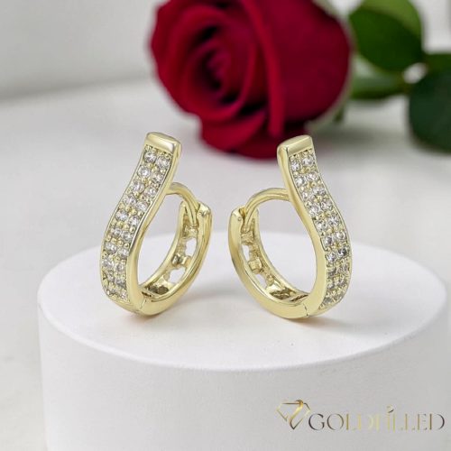 GOLDFILLED Υποαλλεργικό Σκουλαρίκια 17 mm 14K χρώμα