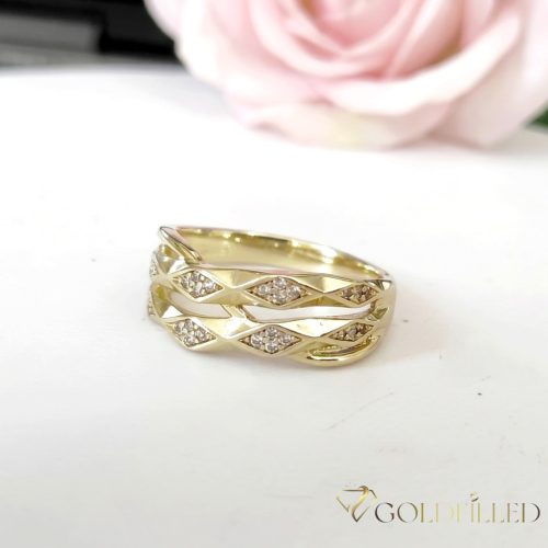 "GOLDFILLED" Υποαλλεργικό Δαχτυλίδι, διαφορετικά σε μεγέθη 14K χρώματος