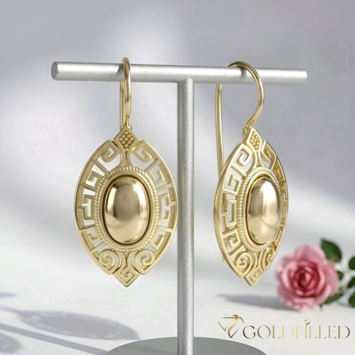 GOLDFILLED Υποαλλεργικό Σκουλαρίκια 42mm 14K χρώμα