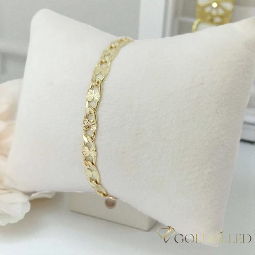 GOLDFILLED Υποαλλεργικό Βραχιόλι 17cm/5,5mm 14K χρώματος