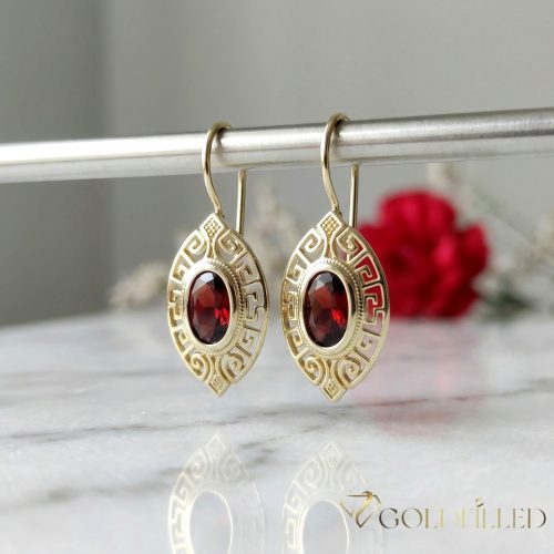 GOLDFILLED Υποαλλεργικό Σκουλαρίκια 42mm 14K χρώμα