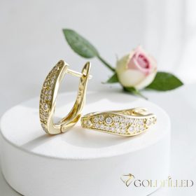   GOLDFILLED Υποαλλεργικό Σκουλαρίκια 16mm 14K χρώμα