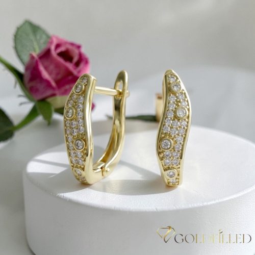 GOLDFILLED Υποαλλεργικό Σκουλαρίκια 16mm 14K χρώμα