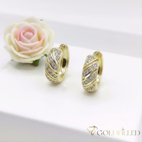   GOLDFILLED Υποαλλεργικό Σκουλαρίκια 18mm 14K χρώμα