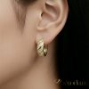 GOLDFILLED Υποαλλεργικό Σκουλαρίκια 18mm 14K χρώμα