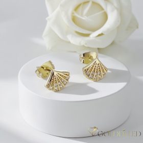   GOLDFILLED Υποαλλεργικό Σκουλαρίκια 9mm 14K χρώμα