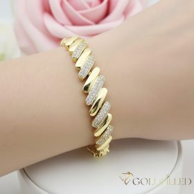   GOLDFILLED Υποαλλεργικό Βραχιόλι 17 cm/10mm 14K χρώματος