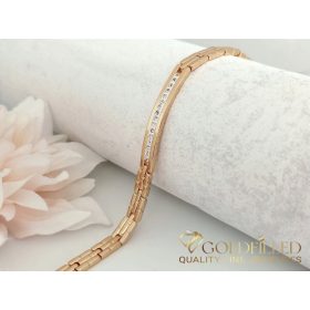   GOLDFILLED Υποαλλεργικό Βραχιόλι 19cm/6mm 18K χρώματος