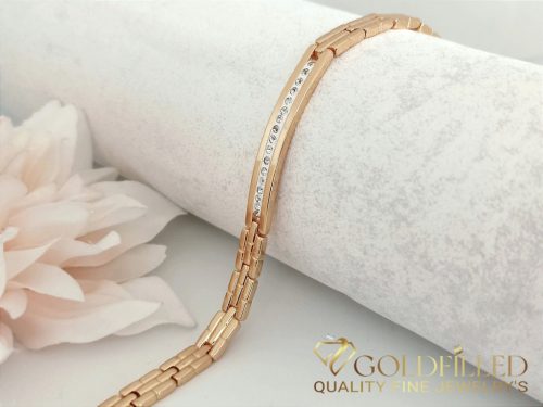 GOLDFILLED Υποαλλεργικό Βραχιόλι 19cm/6mm 18K χρώματος