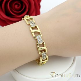   GOLDFILLED Υποαλλεργικό Βραχιόλι 19 cm/9mm 14K χρώματος